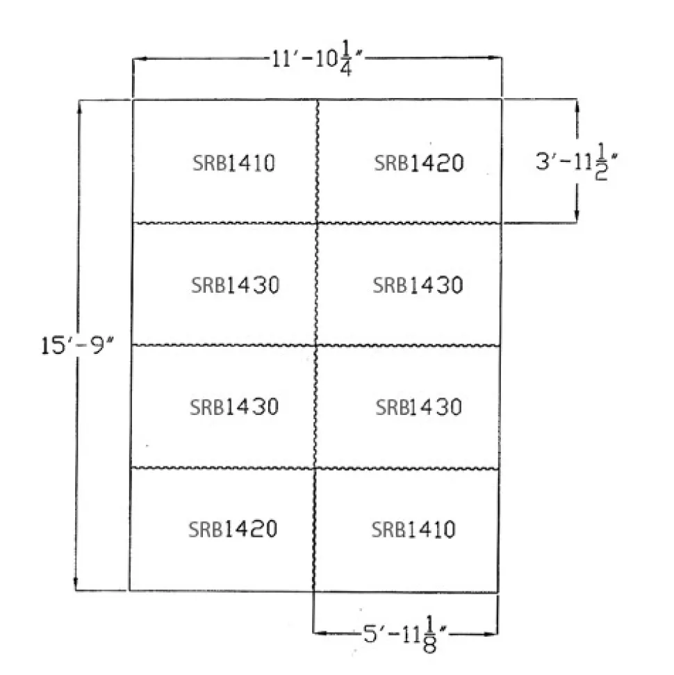 Smooth Top Horse Stall Mat Interlocking Kit 3/4 Inch x 12x16 Ft.