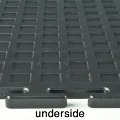 Smooth Top PVC Interlocking Black Ever 1/4 Inch x 19.625x19.625 Inches Tile