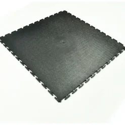Smooth Top PVC Interlocking Black Ever 1/4 Inch x 19.625x19.625 Inches Tile