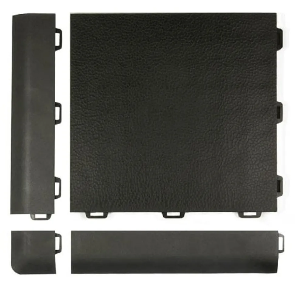 StayLock Tile Orange Peel Black 9/16 Inch x 1x1 Ft.