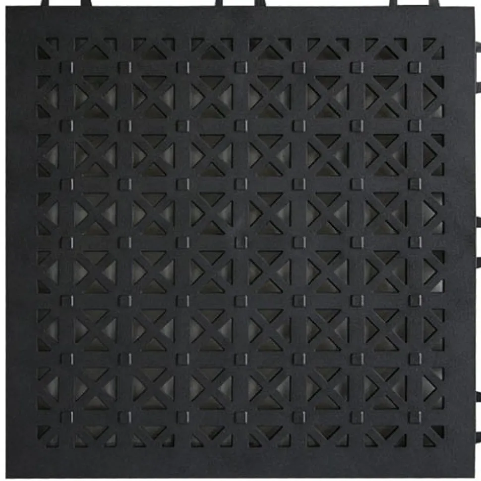 StayLock Tile Perforated Black 9/16 Inch x 1x1 Ft.