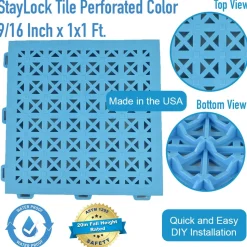 StayLock Tile Perforated Colors 9/16 Inch x 1x1 Ft.