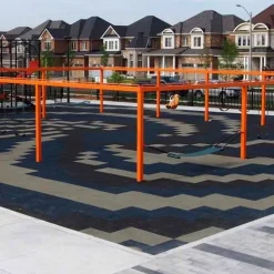 Sterling Playground Tile Black 2.25 Inch x 2x2 Ft.