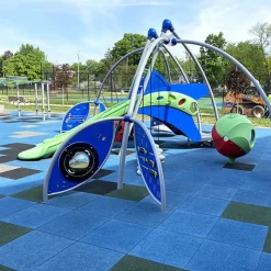 Sterling Playground Tile Black 2.25 Inch x 2x2 Ft.