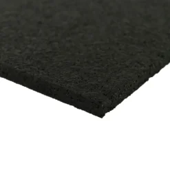 Straight Edge Rubber Tile Black 1/4 Inch x 2x2 Ft. Pacific