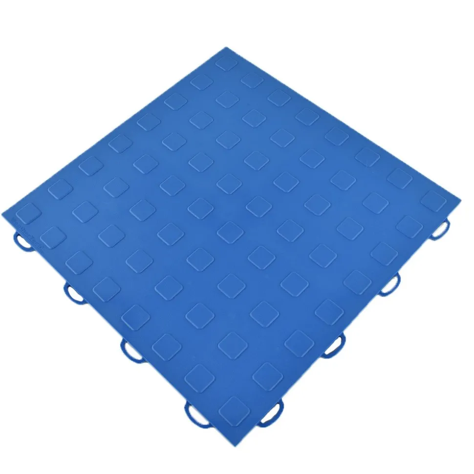 TechFloor Solid Garage Tile with Raised Squares Carton of 10