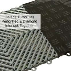 TurboTile Diamond Garage Floor Tile 5/8 Inch x 1x1 Ft.