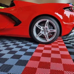 TurboTile Perforated Garage Floor Tile 5/8 Inch x 1x1 Ft.