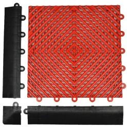 TurboTile Perforated Garage Floor Tile 5/8 Inch x 1x1 Ft.