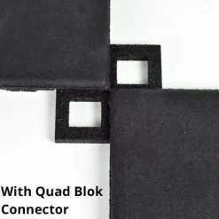 UltraTile Rubber Weight Floor Black 1 Inch x 2x2 Ft. with Quad Blok