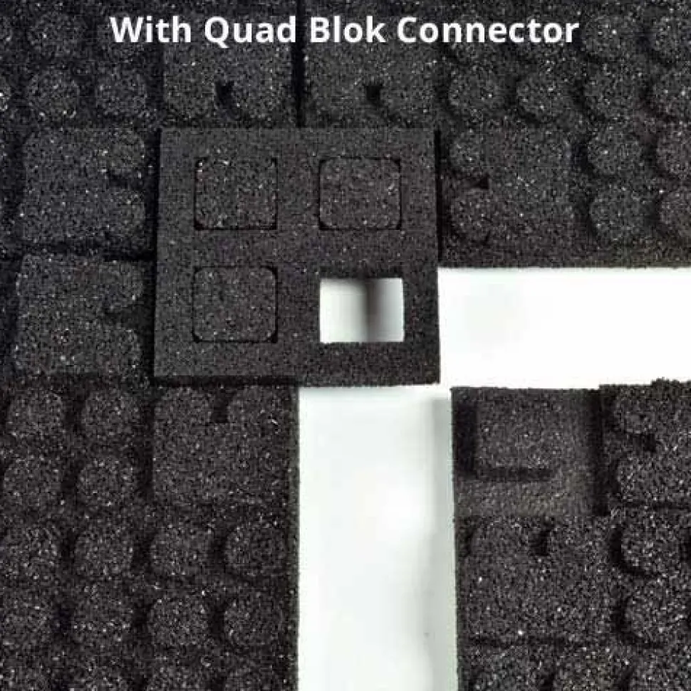 UltraTile Rubber Weight Floor Black 1 Inch x 2x2 Ft. with Quad Blok