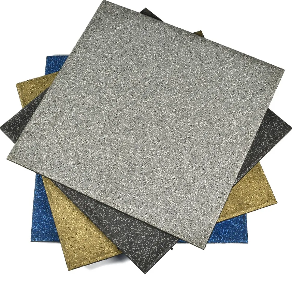 UltraTile Rubber Weight Floor Premium Colors 1 Inch x 2x2 Ft. with Quad Blok