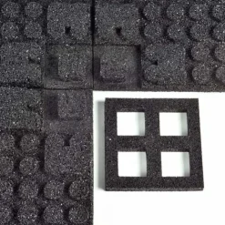 UltraTile Rubber Weight Floor Standard Colors 1 Inch x 2x2 Ft. with Quad Blok