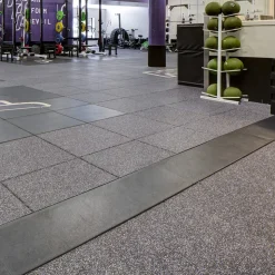 UltraTile Rubber Weight Floor Team Colors 1 Inch x 2x2 Ft. with Quad Blok
