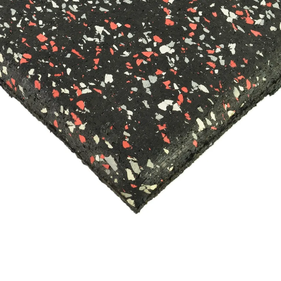 UltraTile Rubber Weight Floor Team Colors 1 Inch x 2x2 Ft. with Quad Blok