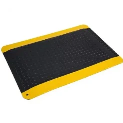 Wearwell Diamond-Plate SpongeCote 3x75 Ft Black w/Yellow Borders
