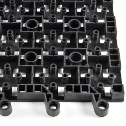 Wearwell ErgoDeck HD Open Black 18 x 18 Inch Tile Case of 10
