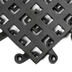 Wearwell ErgoDeck HD Open Black 18 x 18 Inch Tile Case of 10