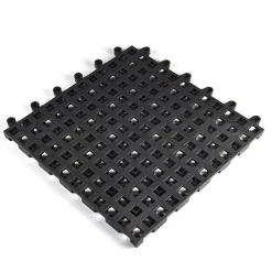 Wearwell ErgoDeck HD Open Black 18 x 18 Inch Tile Case of 10
