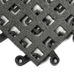 Wearwell ErgoDeck HD Open with Gritshield Black 18 x 18 Inch Tile Case of 10