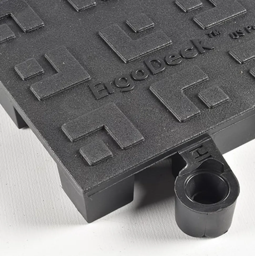 WearWell ErgoDeck HD Solid Black 18 x 18 Inch Tile Case of 10
