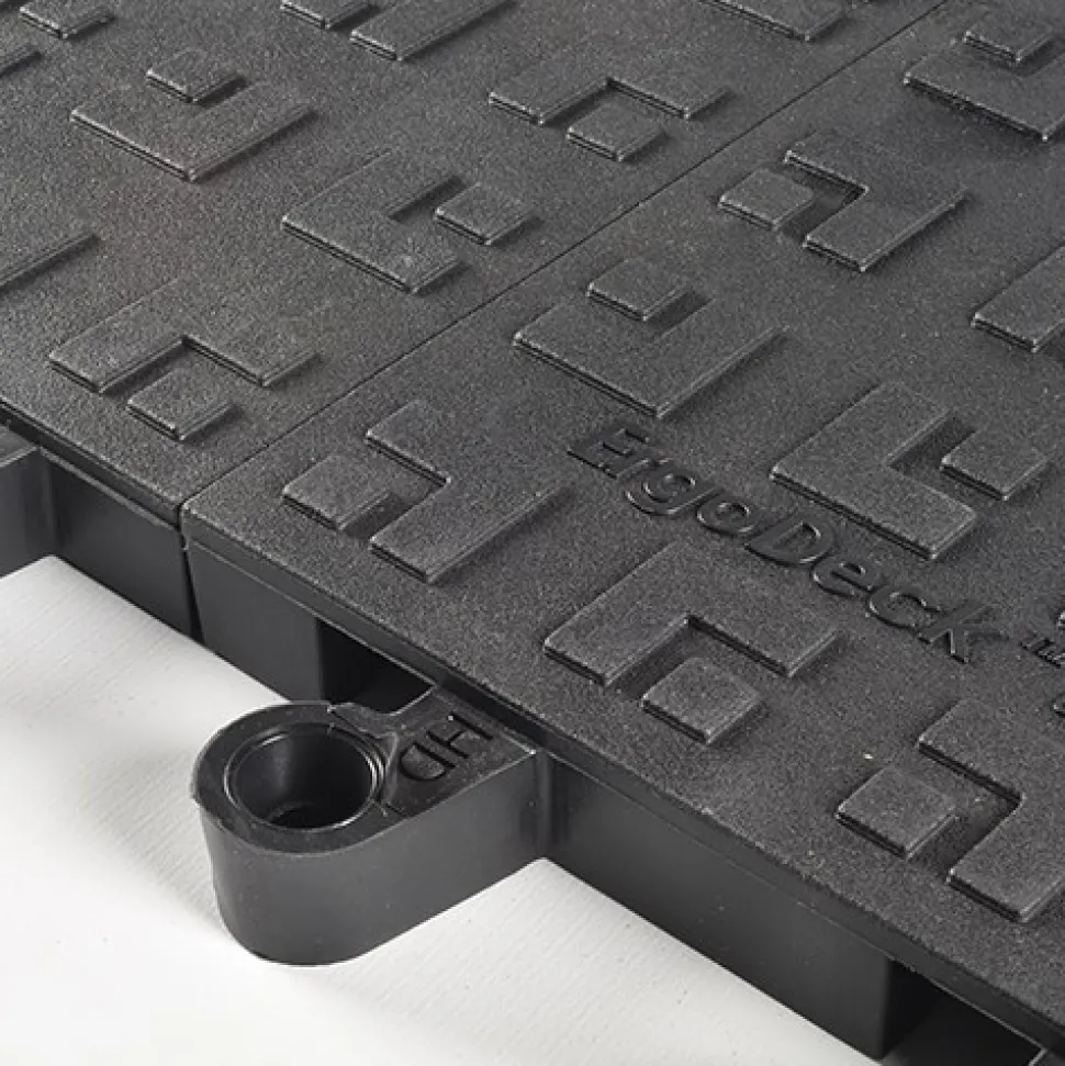 WearWell ErgoDeck HD Solid Black 18 x 18 Inch Tile Case of 10