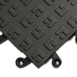 WearWell ErgoDeck HD Solid Black 18 x 18 Inch Tile Case of 10