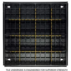Wearwell Foundation Platform System Diamond-Plate 4Hx18Wx36L Inch Kit