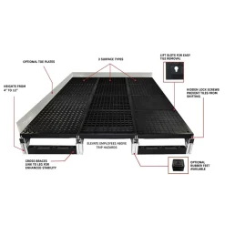 Wearwell Foundation Platform System Smooth 8Hx18wx18L Inch Kit