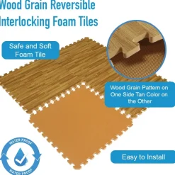 Wood Grain Reversible Interlocking Foam Tiles Trade Show 20x20 Ft. Kit